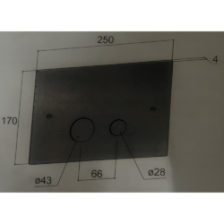 Hotbath Cobber bedieningspaneel afmetingen